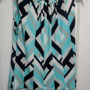 Calvin Klein blue and black blouse top szM